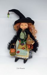 Miniature Witch 1/12th scale Handmade OOAK doll old Lady / Granny