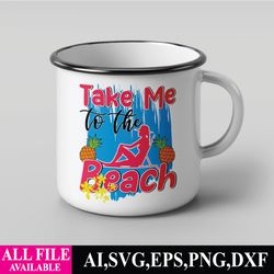 Take me to the beach t-shirt design