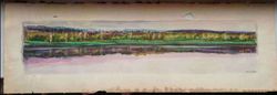 Vintage Watercolor Landscape by V. Milivanov 1981, condition 5/10