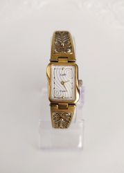 Vintage ladies watch Luch, 15 Jewels Mechanical women watch, Wind up watch RAY,, Cocktail watch, Gold watch for women