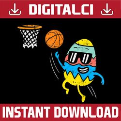 Easter Egg Playing Basketball Cute Sports Easter Day Png, Happy Easter Day Sublimation Design