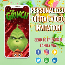 Merry Christmas Party Invitation, Kids Christmas party, Digital Christmas Invitation, Electronic Christmas, Holiday