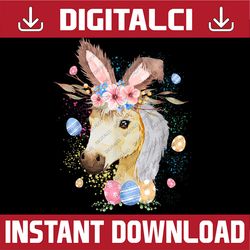 Happy Easter Bunny Horse funny Rabbit Easter Day Png, Happy Easter Day Sublimation Design