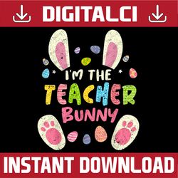 Teacher Easter Matching Family Party Bunny Face Easter Day Png, Happy Easter Day Sublimation Design
