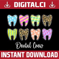 Cute Teeth Leopard Dental Crew Easter Day Christians Easter Day Png, Happy Easter Day Sublimation Design