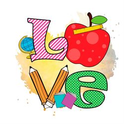 Love School Big Red Apple PNG Sublimation Designs