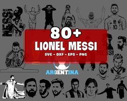 80 file Lionel Messi SVG Bundle, Messi SVG, World Cup 2022 , for Cricut, Silhouette, digital download, file cut