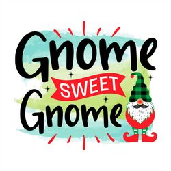 Gnome Sweet Gnome Red Banner PNG Sublimation Designs
