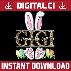 Easter Bunny Ears My Favorite Peeps Call Me Gigi Leopard Easter Day Png, Happy Easter Day Sublimation Design