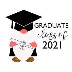 Graduate Class of 2021 Graduation Cap Diploma SVG PNG