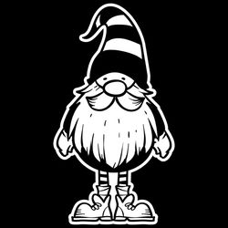 Cute Little Gnome Silhouette SVG, Merry Xmas SVG