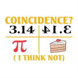 Coincidence Pi Pie I Think Not SVG PNG