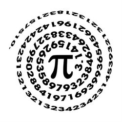 Number Pi Symbol Mathematical SVG Silhouette