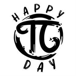 Happy Pi Day Pi Symbol Stylized SVG Silhouette