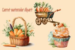 Carrot Watercolor Clipart