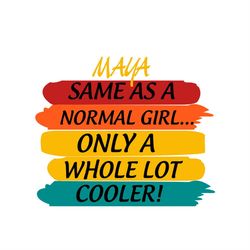 Mama Same As A Normal Girl Only A Whole Lot Cooler SVG PNG