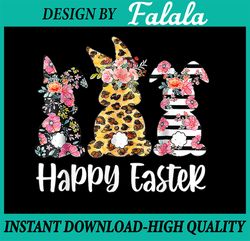 Easter Bunny Leopard Rabbit Plaid Floral Png, Happy Easter Png, Floral Rabbit Png, Easter Png, Digital download