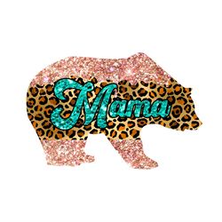 Mama Bear Leopard Pattern SVG, Mama Bear SVG