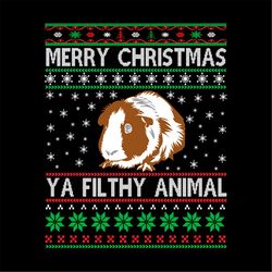 Merry Christmas Ya Filthy Animal PNG Sublimation Designs