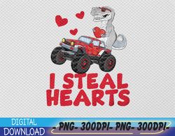 Kids I Steal Hearts Dinosaur Valentines Day PNG, Digital Download