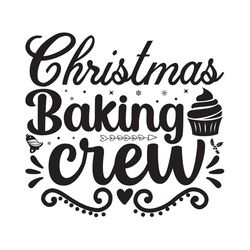 Christmas Baking Crew Cupcake Silhouette SVG
