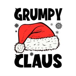 Grumpy Claus Big Christmas Hat SVG PNG