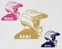 Racer, Personal Name, Motocross, Motorcycle Racing, Racer On A Motorcycle, Wall Sticker Vinyl Decal Mural Art Decor
