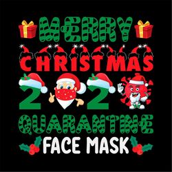 Merry Christmas 2022 Quarantine Face Mask Corona Virus SVG PNG