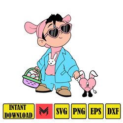 Easter Day Bad Bunny Png Svg, Bunny Bad Bunny Svg, Easter Svg, Easter Benito Svg, Un Pascua Sin Ti Png (6)