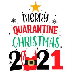 Merry Quarantine Christmas 2021 Toilet Paper Wearing Santa Claus Clothes SVG PNG