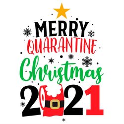 Merry Quarantine Christmas 2021 Toilet Paper Wearing Santa Clothes SVG PNG
