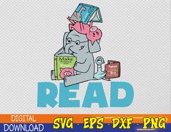 Elephant and Piggie Funny Reading Club Teachers and Students Svg, Eps, Png, Dxf, Digital Download