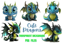 5 Cute Dragons Png Transparent Files