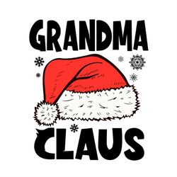 Grandma Claus Santa Claus Hat SVG PNG