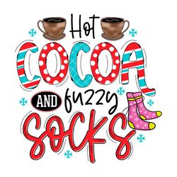 Hot cocoa and fuzzy socks PNG sublimation