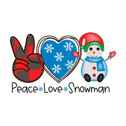Peace love snowman PNG sublimation
