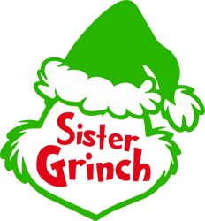 Sister Grinch Face Svg, Grinch Christmas Svg, The Grinch Svg, Grinch Hand Svg, Grinch Png File Cut Digital Download