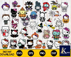 150 file hello kitty halloween SVG DXF EPS PNG, bundle halloween svg, cricut, for Cricut, Silhouette, digital, file cut