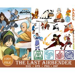 100 Avatar The Last Air Bender Vector Pack, Avatar Silhouette, Avatar PNG, Avatar SVG, Avatar The Last Air Bender Cricut