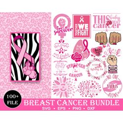 100 Big Breast Cancer SVG Bundle, Breast Cancer Svg, Cancer Awareness Svg, Cancer Survivor Svg,Fight Cancer Svg,cut file