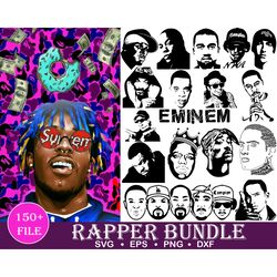 150 RAPPERS SVG, Rapper bundle svg,Tupac Shakur, png bundle, Tupac PNG, tupac png, hip hop, rapper, thug life songs, mus