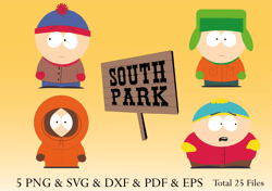 South Park svg, South Park clipart, South Park png, Vector File, Instant Download, Digital Download, svg, png, dxf, eps,