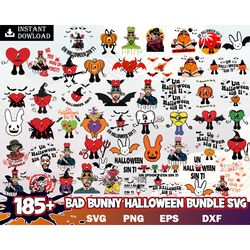 180 Bad Bunny Halloween, Halloween Shirt svg, Halloween svg bundle, Un Verano sin Ti Halloween SVG PNG, Benito SVG Insta