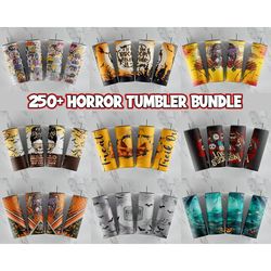 250 Horror Tumbler Wraps for 20 oz Sublimation Tumbler Bundle, sublimation tumbler designs download, Halloween tumbler,