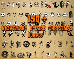 150 File Nightmare Before Christmas svg dxf eps png, bundle halloween cricut, for Cricut, Silhouette, digital, file cut