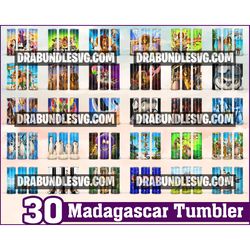 30 Madagascar tumbler tumbler ,Tumblers Designs 20oz Skinny Straight & Tapered Bundle, Bundle Design Template for Sublim