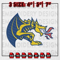 Drexel Dragons Embroidery files, NCAA D1 teams Embroidery Designs, Drexel Dragons Machine Embroidery Pattern