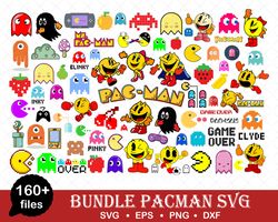 Pacman Svg Bundle, Pacman Svg, Pacman Game Svg, Game Svg, Cartoon Clipart Files, Digital Vector File, Bundle Svg -Downlo