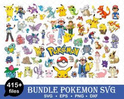 Pokemon Svg Bundle, Pokemon Svg, Picachu Svg, Pokemon, Cartoon Clipart Files, Digital Vector File, Bundle Svg - Download