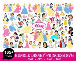 Princess Svg Bundle, Princess Svg, Disney Svg, Cartoon Clipart Files, Digital Vector File, Bundle Svg - Downlo